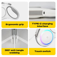 Retractable Pet Leash with LED Light