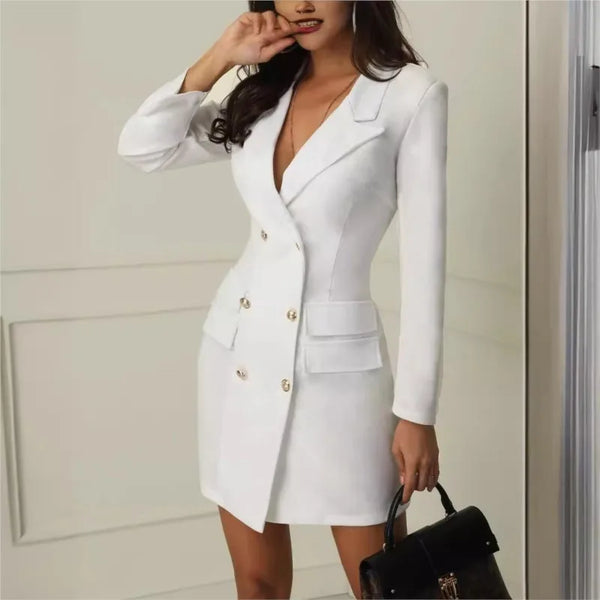 Oversized Blazer Dress front view
