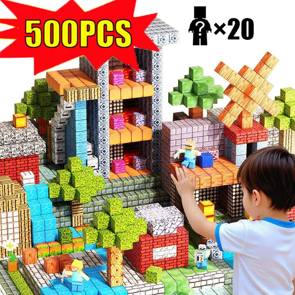 Magnetic Building Blocks STEM set colourful