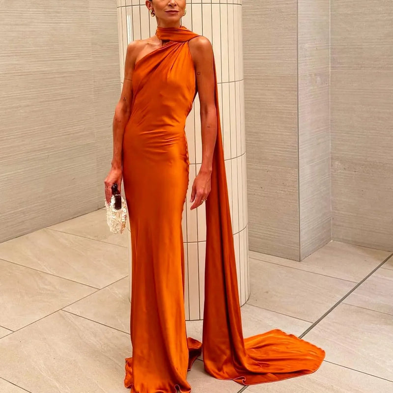Satin Maxi Slip Dress elegant look