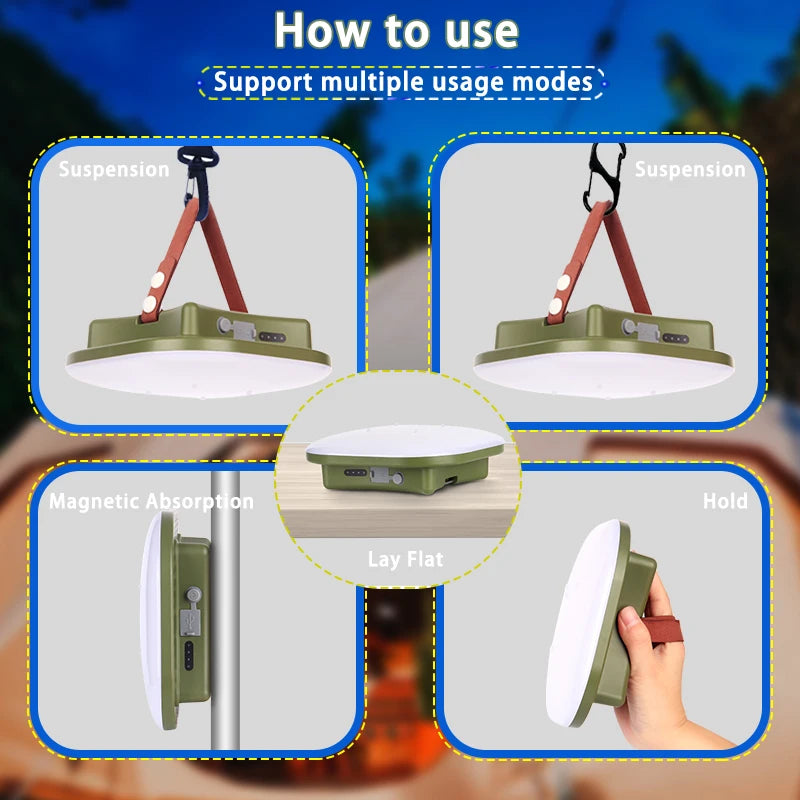 80W Solar Camping Lantern