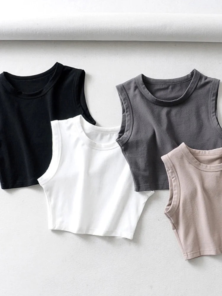 Ribbed Crop Tank Top detail