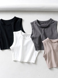 Ribbed Crop Tank Top